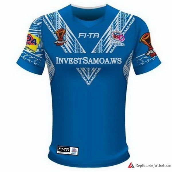 Camiseta Samoa RLWC Primera equipación 2017-2018 Azul Rugby